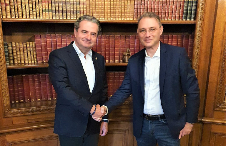 Meeting with the top Romanian diplomat in Paris